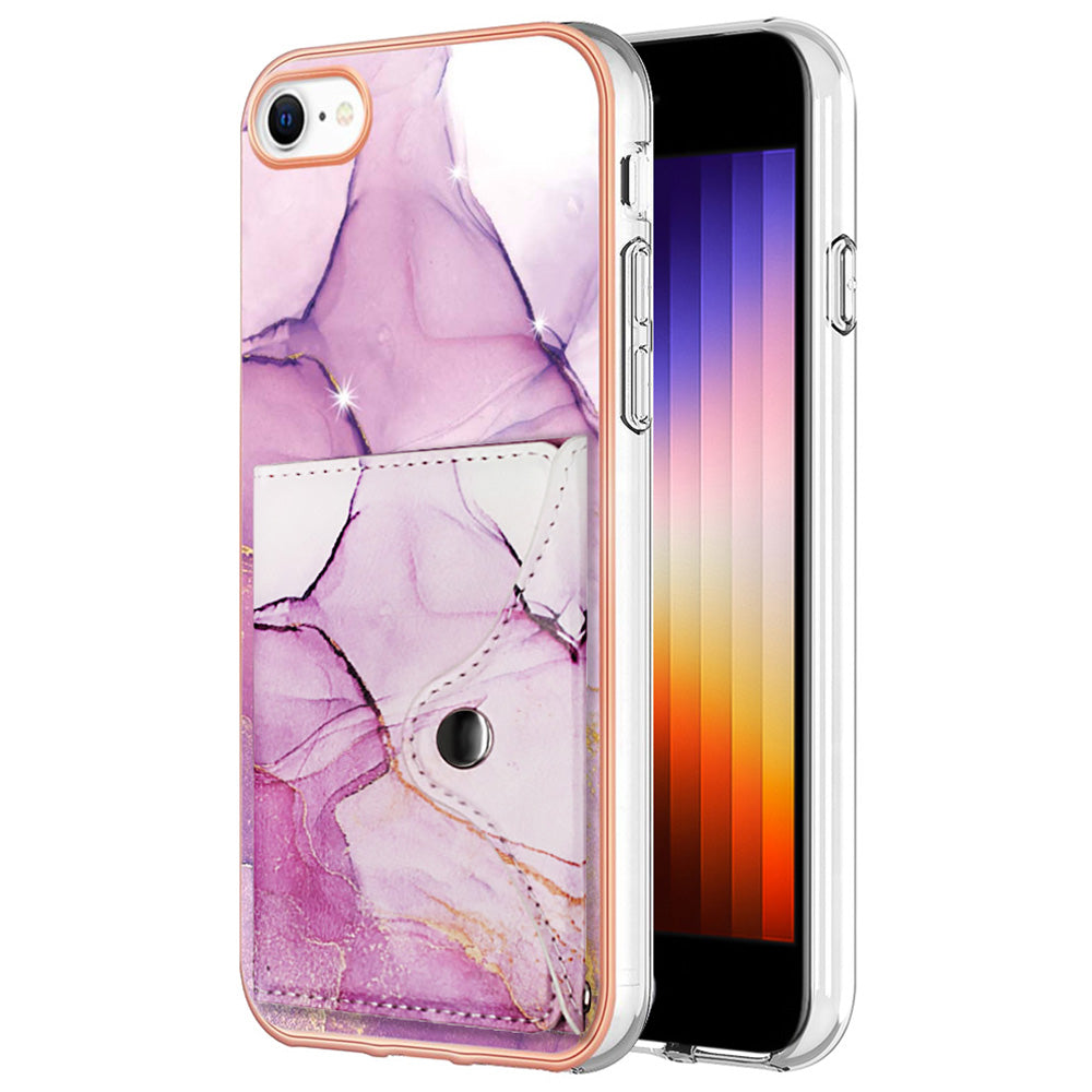 YB Leather Coating Series-9 for iPhone SE (2022) / SE (2020) / 7 4.7 inch / 8 4.7 Case Kickstand IMD Back Phone Cover YB Leather Coating Series-9 for iPhone SE (2022) / SE (2020) / 7 4.7 inch / 8 4.7 Case Kickstand IMD Back Phone Cover